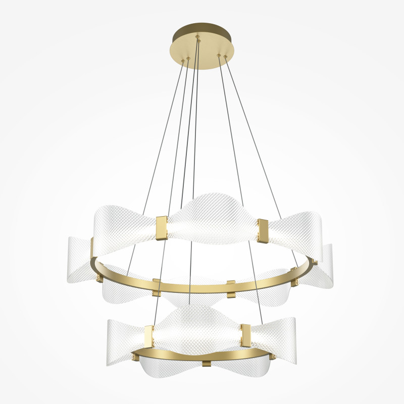 Каскадная люстра 85*85*346 см, LED, 80W, 3000К, Maytoni Breeze MOD281PL-L80BS3K латунный