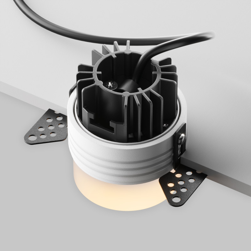 Встраиваемый светильник 7,8*7,8*8,5 см LED, 12W, 3000К, Maytoni Technical nude DL065-12W3K-TRS-W белый
