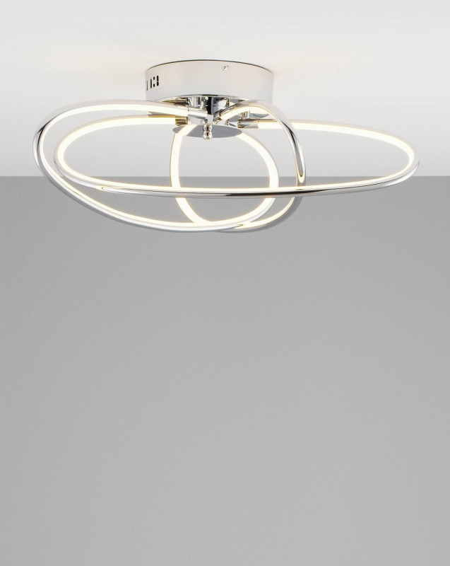Потолочный светодиодный светильник 61*22 см, LED 126 W, Moderli Ello V2781-CL Хром