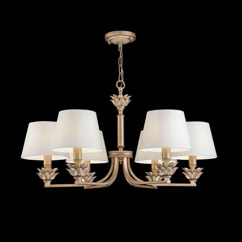 Подвесная люстра Maytoni Barbara H003PL-06MG, золото, диаметр 73 см