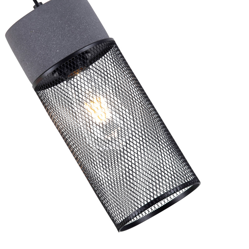 Подвесной светильник 12*188 см, 60W, Favourite cementita 4273-1P серый цемент, матовый черный