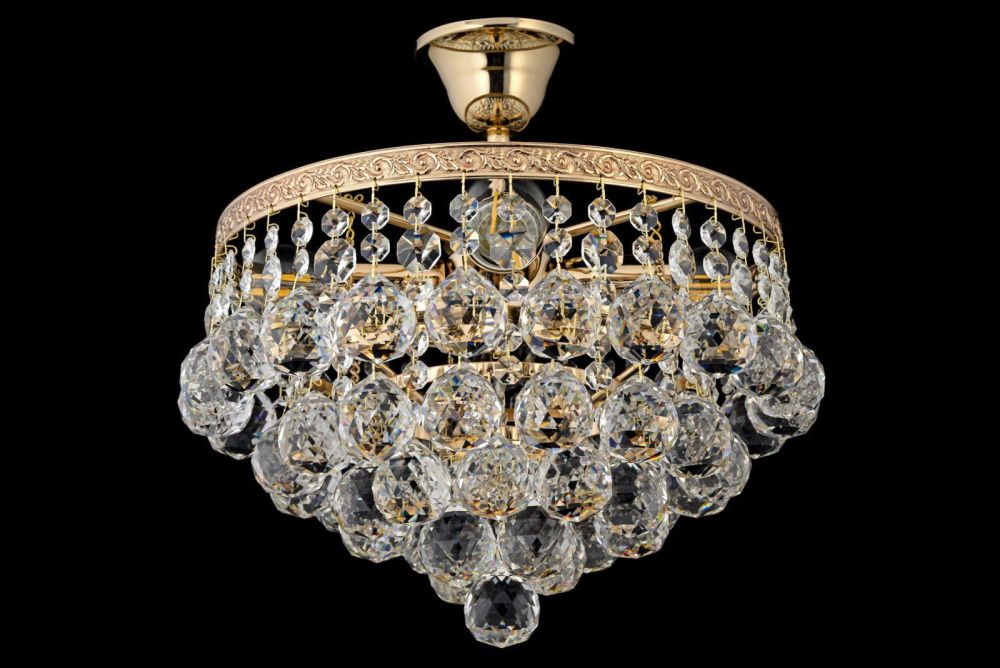 Люстра потолочная *30*32 см, 4*E27*60W, Arti Lampadari Castellana Gold Castellana E 1.3.30.501 G, Золото