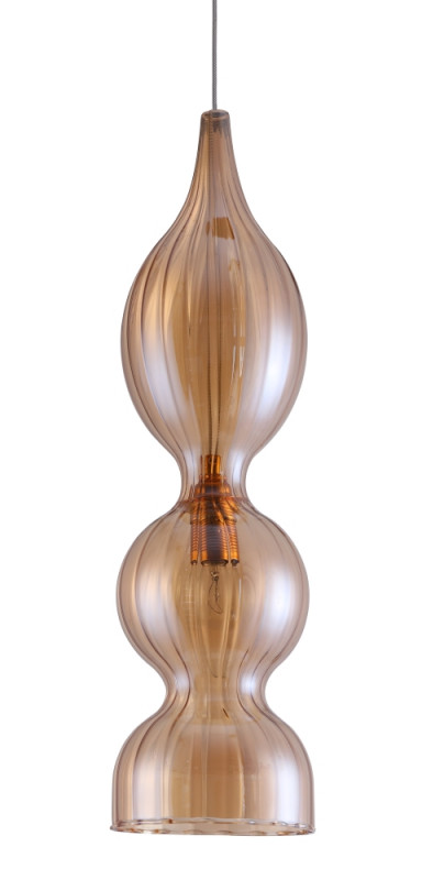 Светильник подвесной 13 см, Crystal Lux IRIS SP1 B AMBER Золотой
