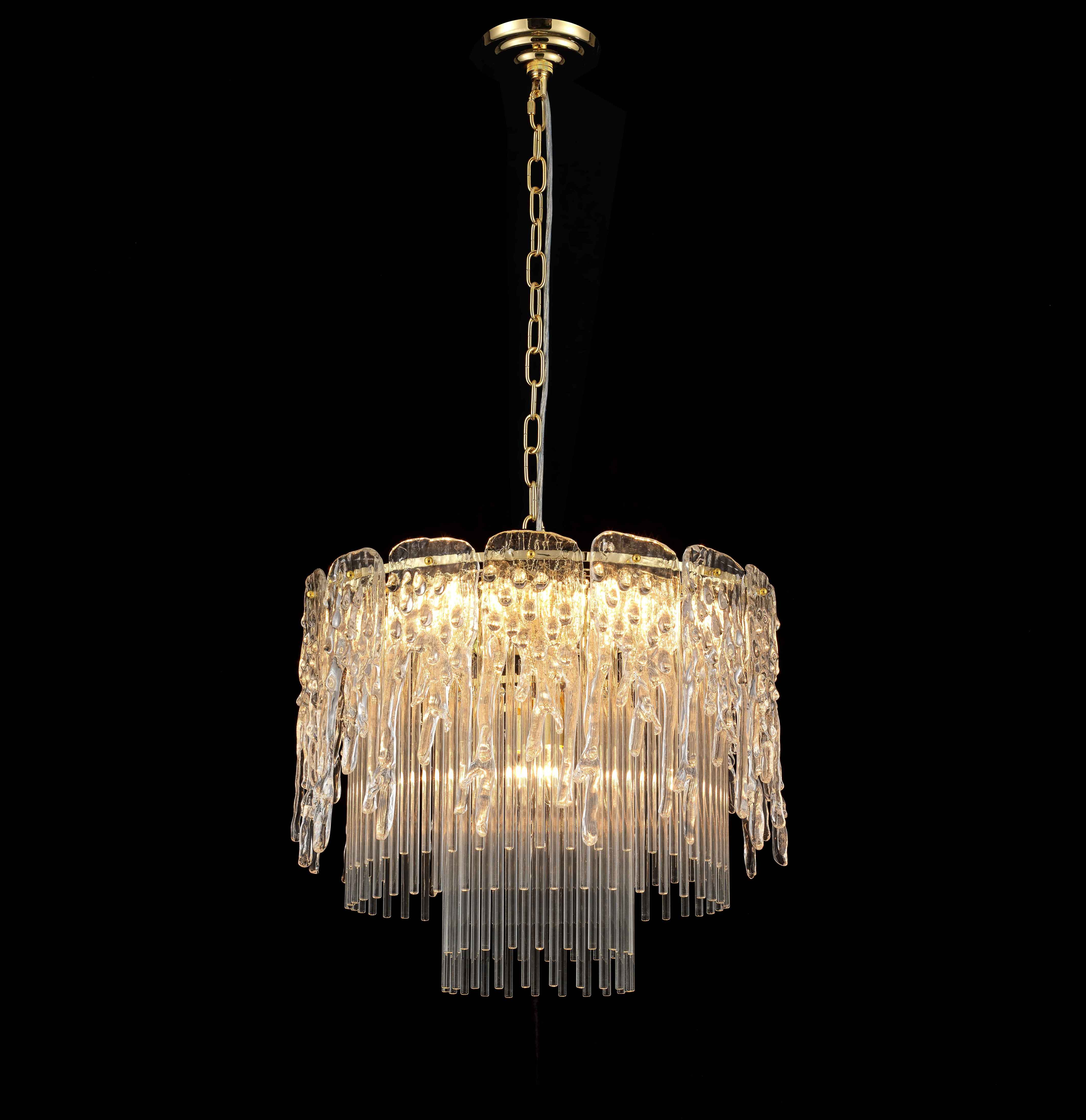 Люстра 500*450, 8*E14, 40W NewRgy Cristallo L16-ф500 H GOLD, H GOLD