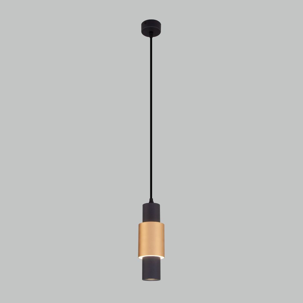 Подвесной светильник светодиодный 8 см 4200K 13W Eurosvet  Bento 50204/1 LED черный/матовое золото