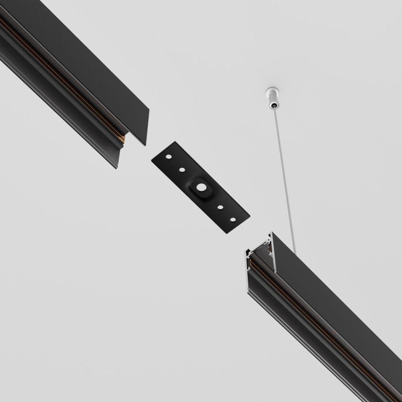 Коннектор прямой накладной Maytoni Technical Magnetic track system Exility TRA034C-21B черный IP 20