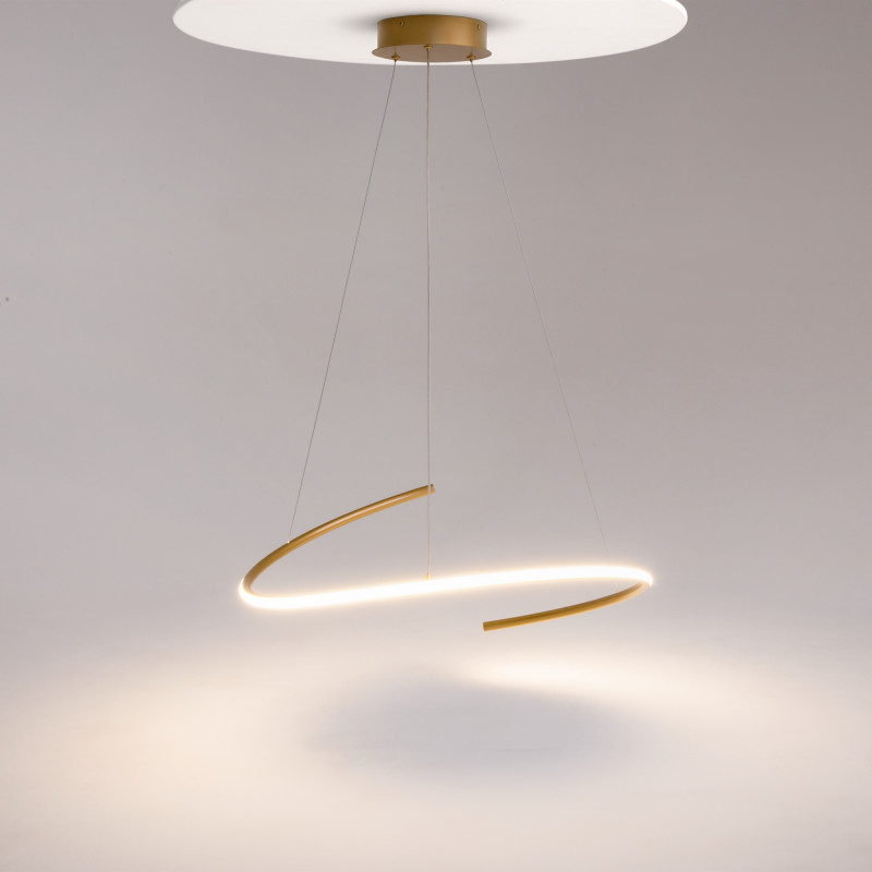 Подвесной светильник 60*60*325,7 см, LED, 31W, 3000К, Maytoni CURVE MOD242PL-L33BSK латунный