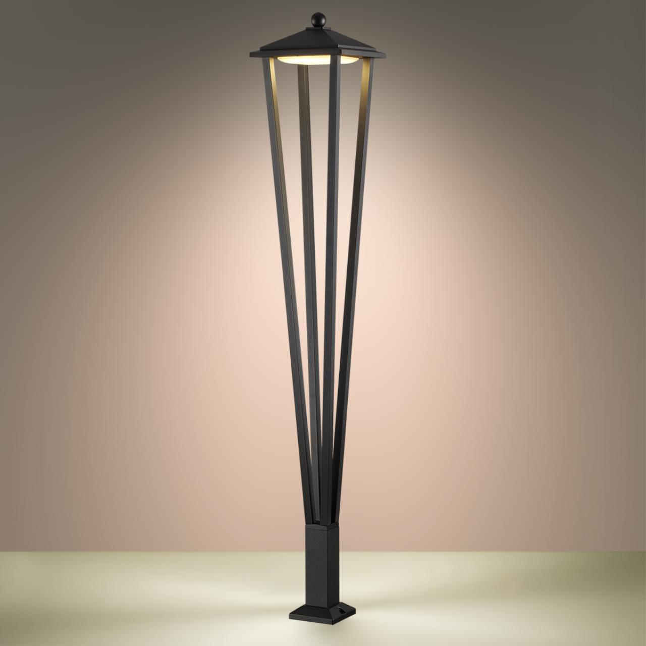 Уличный светильник 120 см, 12W, 3000K, ODEON LIGHT BEARITZ 6655/12GA3, черный