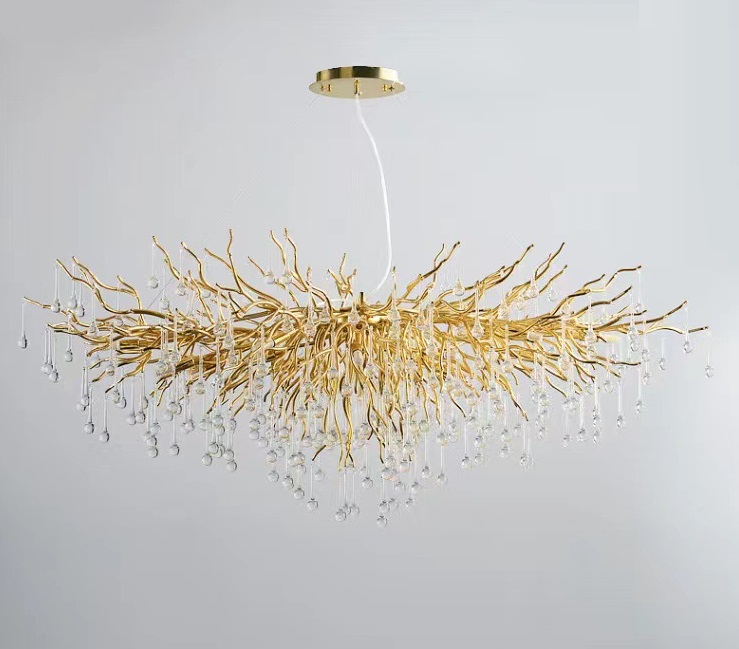 Светильник ElegantLight DZN-8262 GOLD/ЗОЛОТО D1800*800/H500/20/E14/10W RAIN 22-10