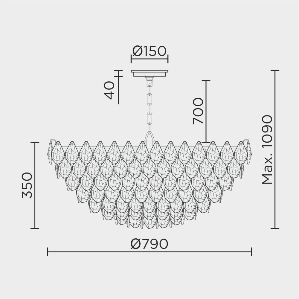 Подвесная люстра MODELUX ML.2363.24 GD