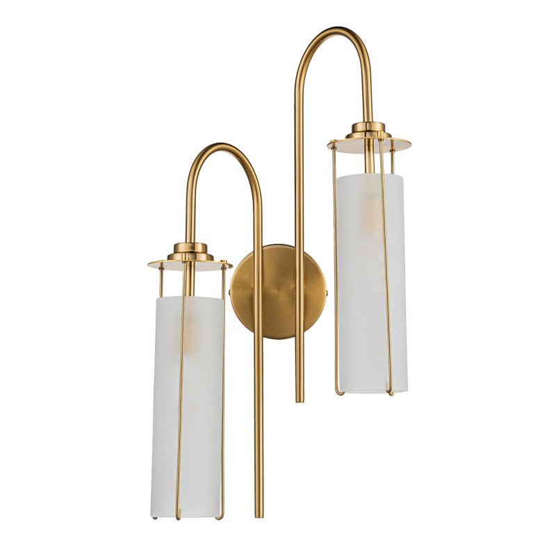 Бра 19*30*59 см, 2*E14*40W, Indigo Modern V000418, бронзовый, 11038/2W Brass