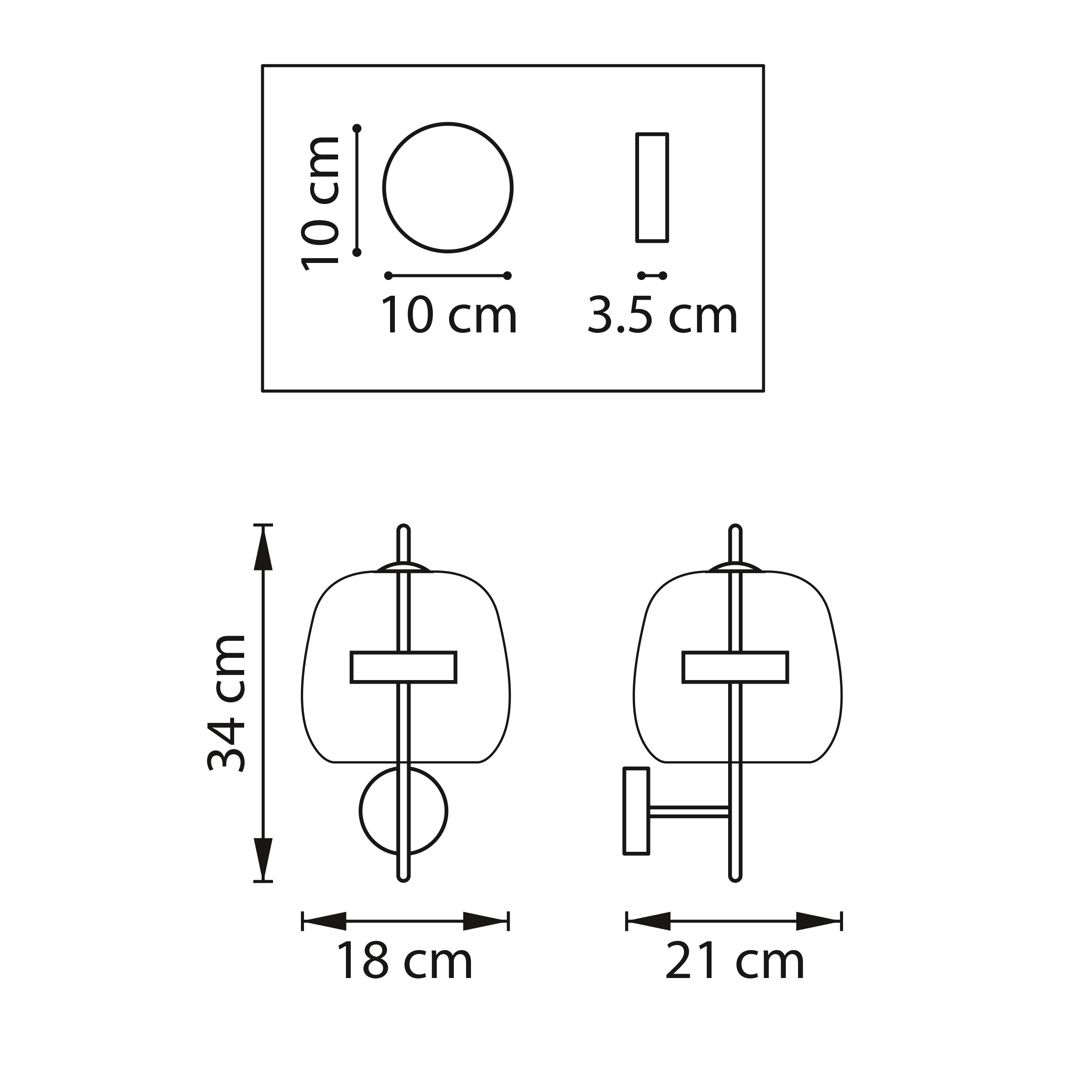 Бра 18*21 см, 9W 3000K Lightstar Cupola 804618 Золото