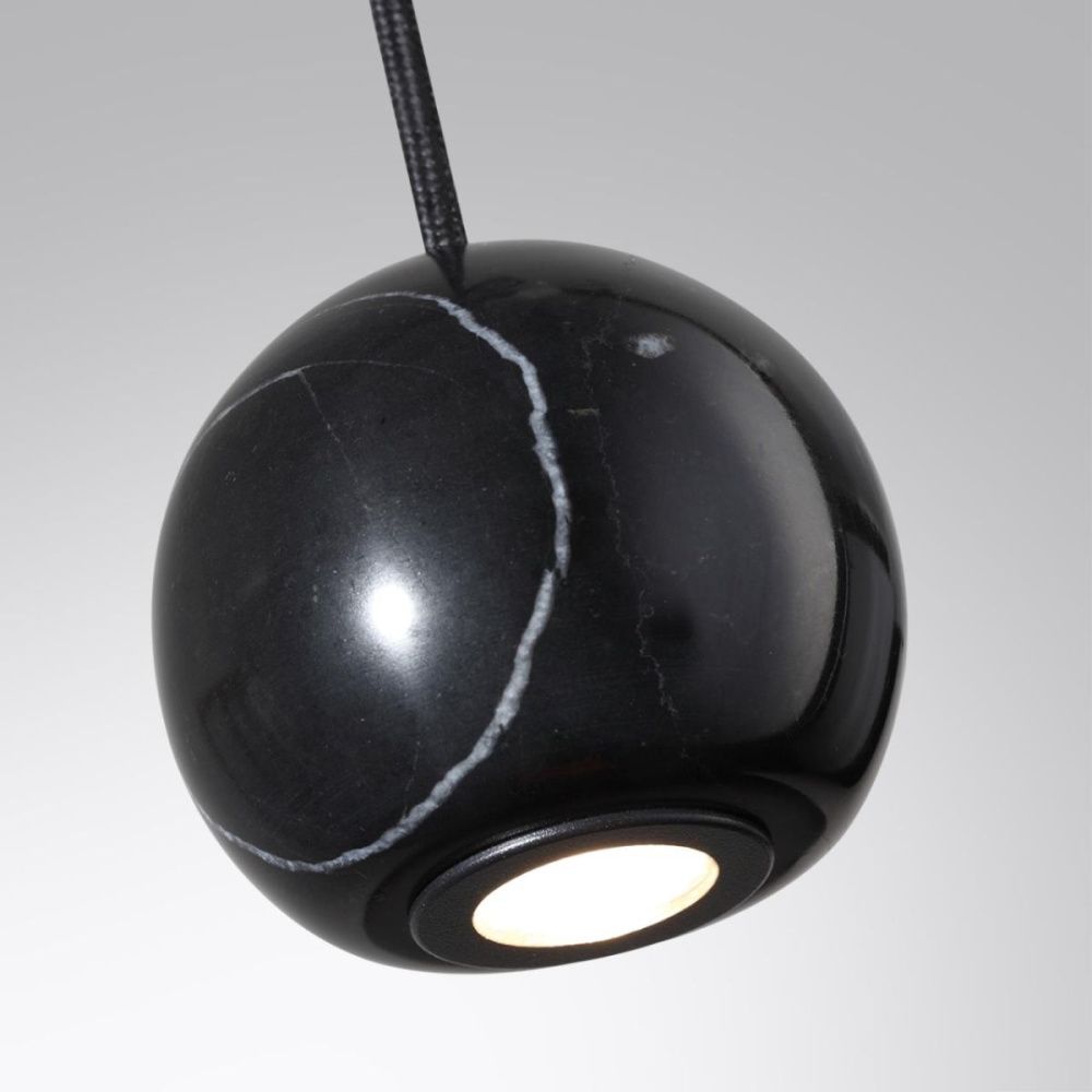 Подвесной светильник 7 см, 5W, 3000K, Odeon Light Midcent Dex 4361/5L, черный-мрамор