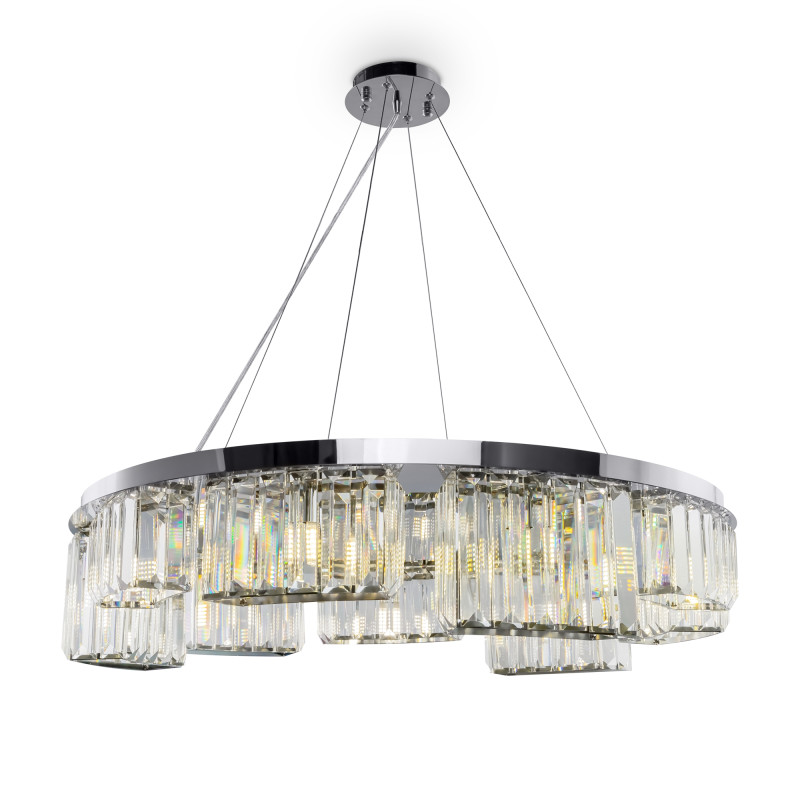 Подвесная люстра Maytoni Colline MOD083PL-09CH, диаметр 80 см, хром