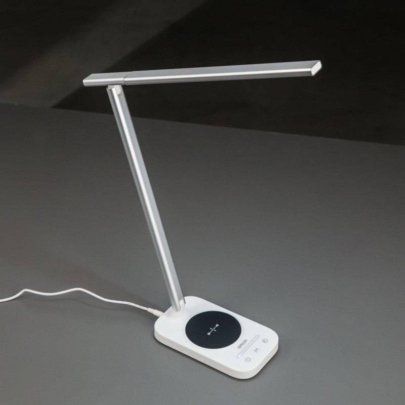 Настольный светильник светодиодный с USB+Qi Citilux Ньютон CL803051, белый с серебром