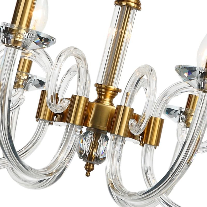 Подвесная люстра Stilfort Glass 1050/03/08P, диаметр 75 см, золото