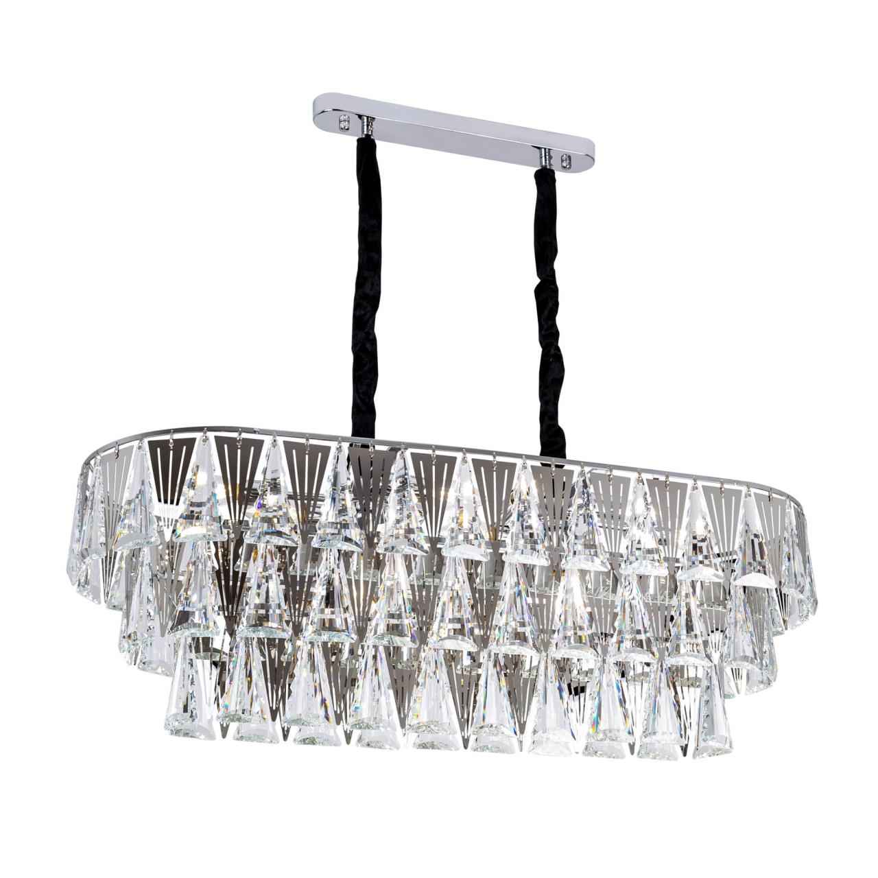 Подвесная люстра 90*28*80 см, Е14 10x40W, Хром MODELUX ML.313.10 CR