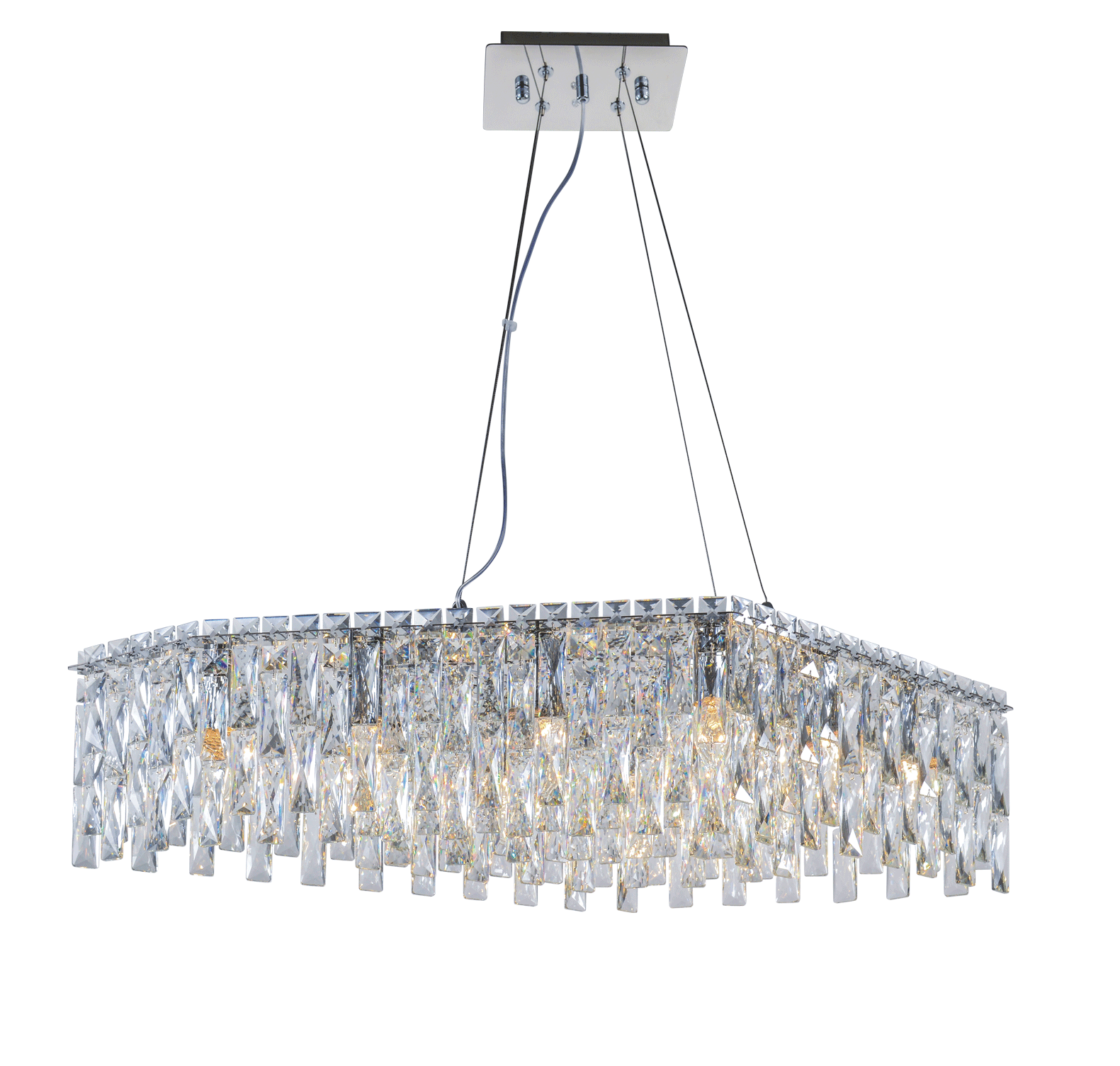 Люстра 870*410*250, 10*E14, 40W NewRgy Cristallo 5725R/10A CHROME+CLEAR, Хром+Прозрачный