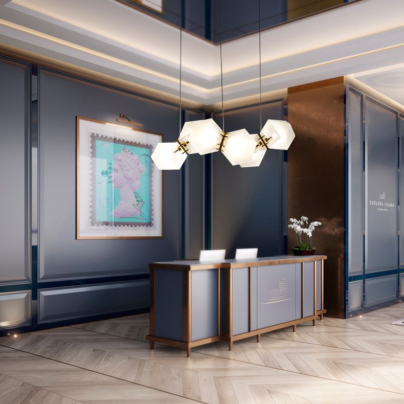 Подвесной светильник Gabriel Scott Welles Glass L2 40*40*35 см, 2*G9*40W, ImperiumLoft 40.2275-0, Золотистый