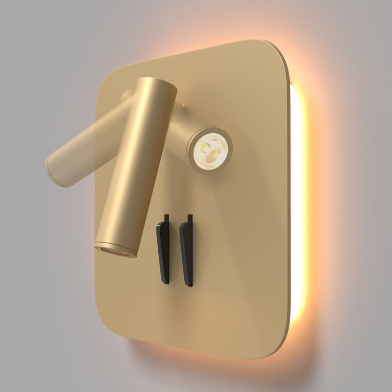 Настенное бра Maytoni Ios 176 C175-WL-01-6W-MG, 9W LED, 3000K, матовое золото