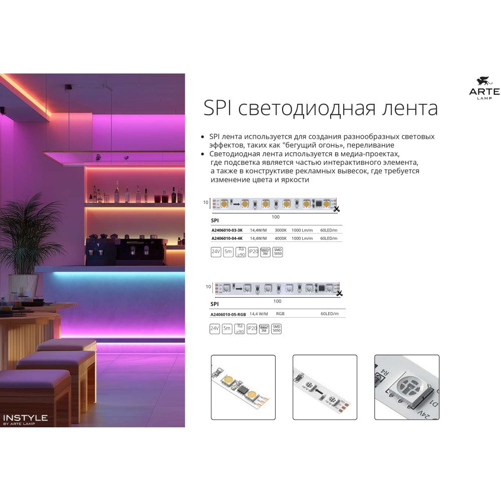 Контроллер одноканальный Arte Lamp SMART A71C-01CH-WF для одноцветной ленты поддержкой диммирования (Wi-Fi, RF2.4GHz, Push Dim, Bluetooth, TUYA Smart Life app, Яндекс Алиса умн. дом)