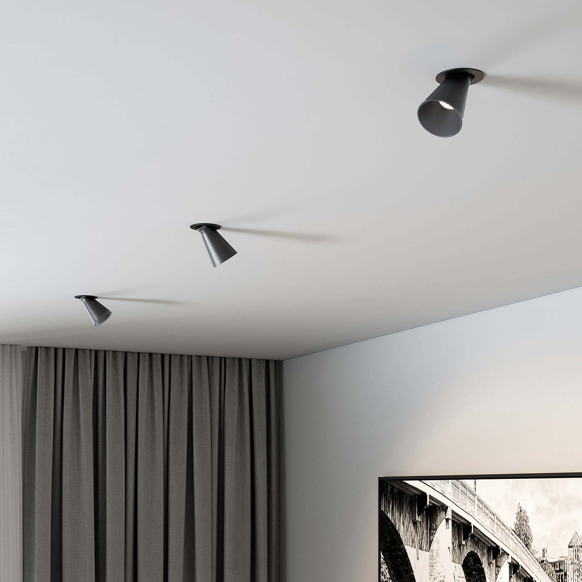 Потолочный акцентный светильник 6,4*6,4*9,6 см, 8W  Elektrostandard Bell 25097/LED черный