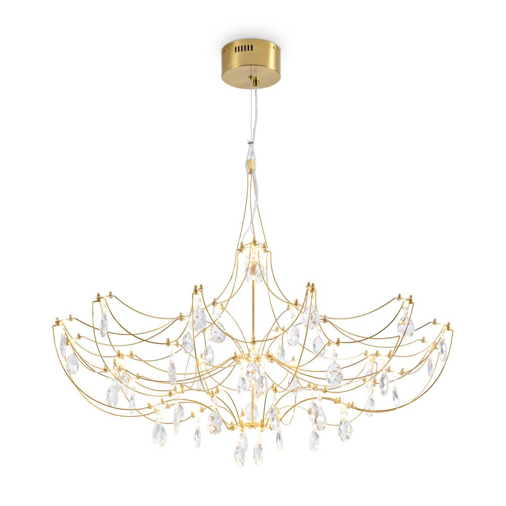 Подвесной светильник *90*90-150 см, *LED*25W, Freya Amela FR6138PL-L30BS, Латунь