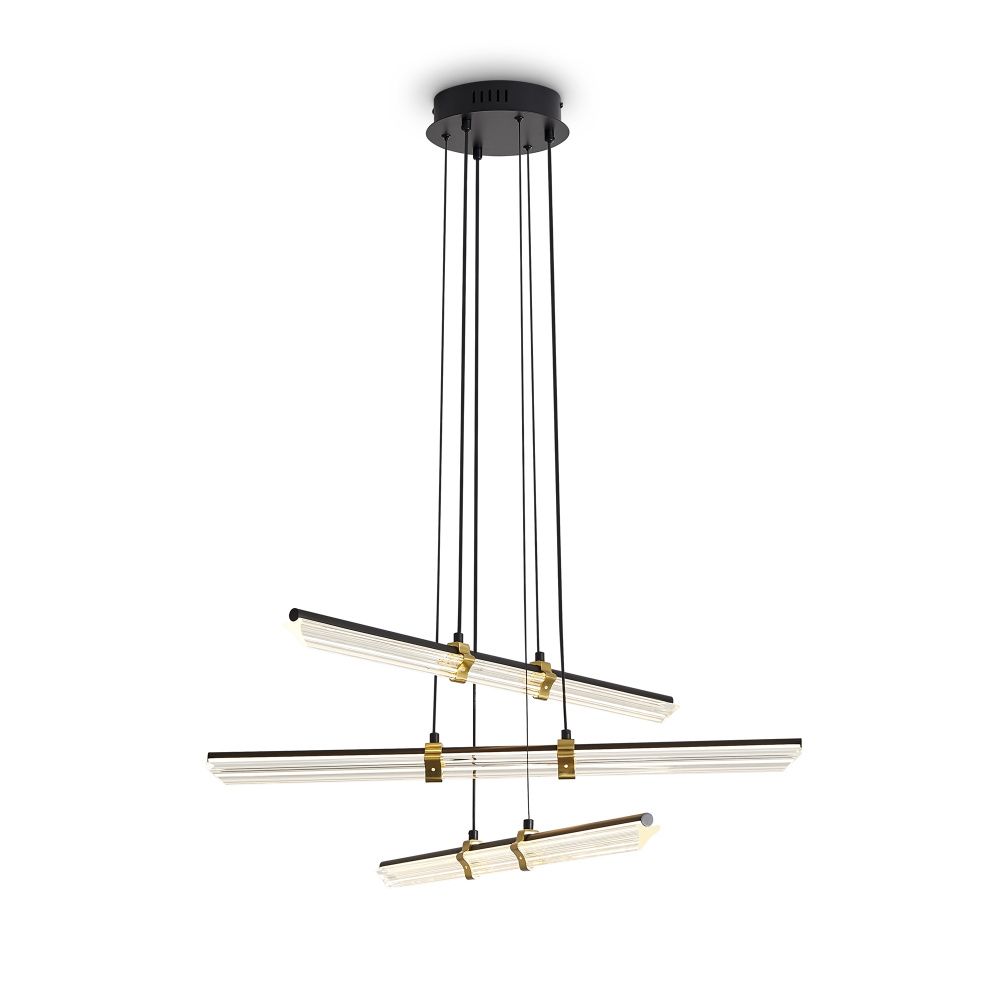 Подвесной светильник 70*70*30-160 см, LED*35W, 2700K, Freya Brilliance FR5557PL-L22B1, Черный