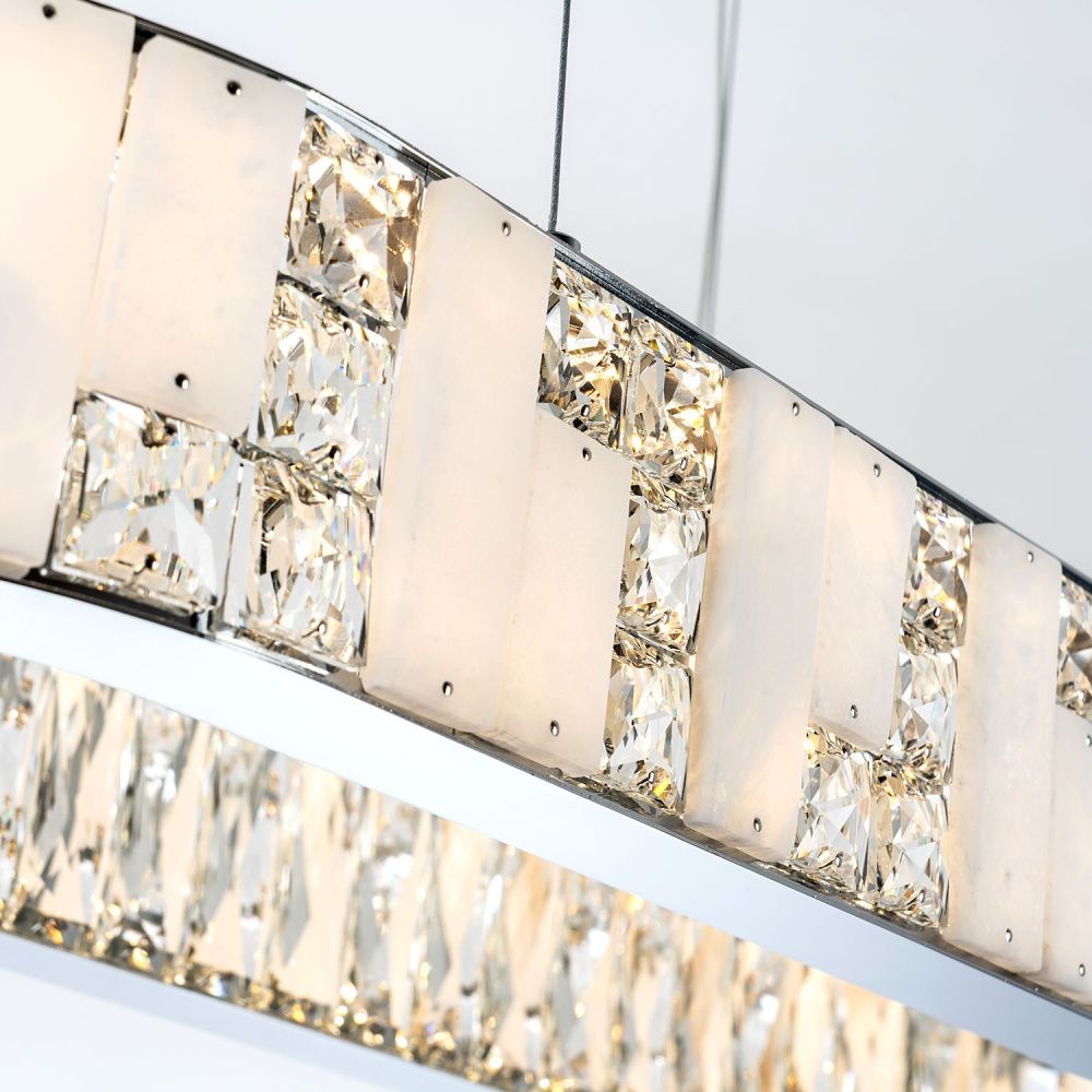 Подвесная люстра 84x30x50см, LED, 36Вт, 3000 / 6000K, Modelux ML.6985.800.300P CR Хром