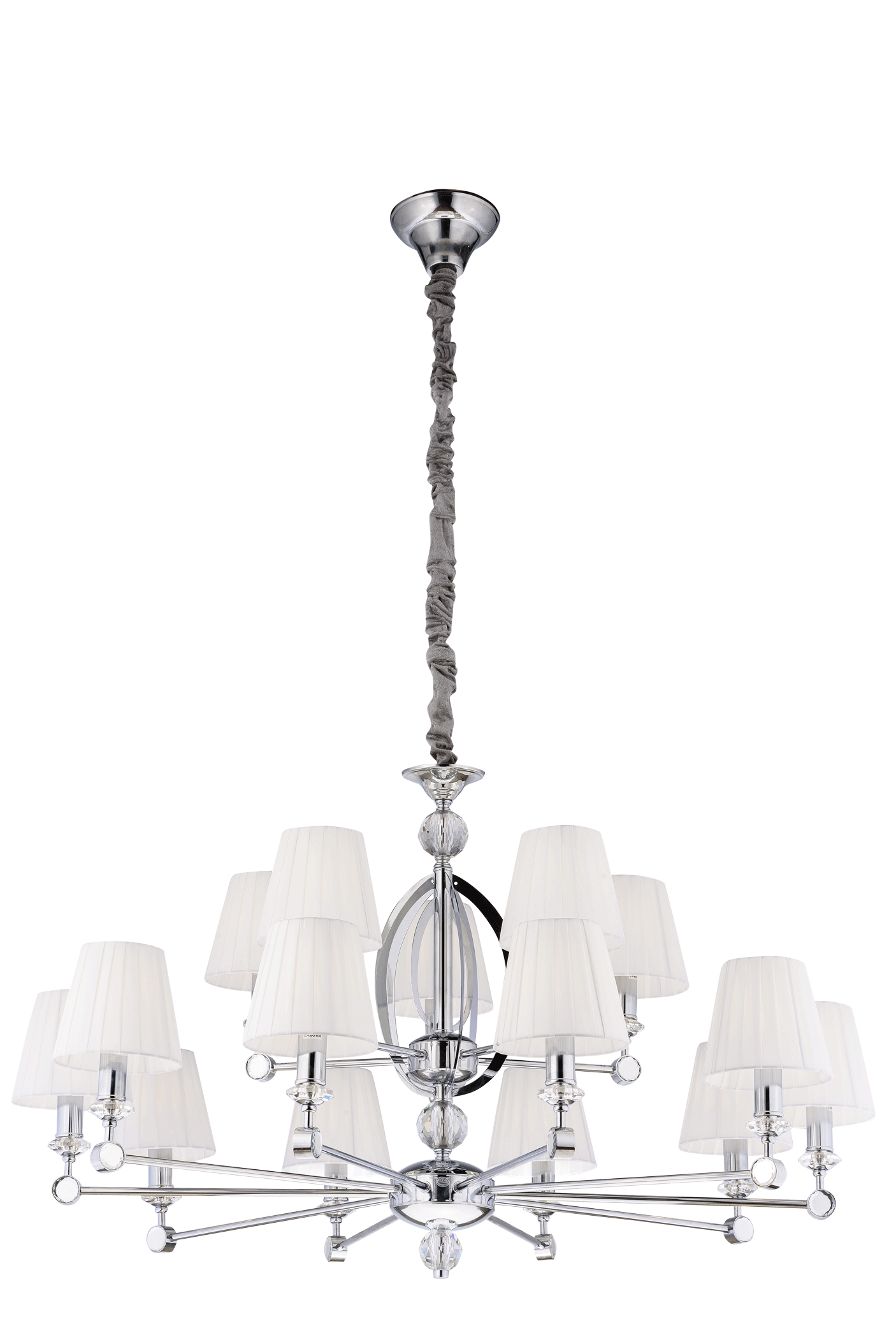 Люстра  1000*620-1700, 15*E14, 40W NewRgy Модерн 8901/10+5CR CHROME, Хром