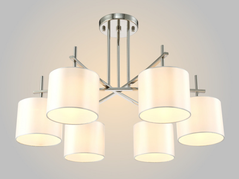 Люстра 77 см, Crystal Lux SERGIO PL6 NICKEL Никель