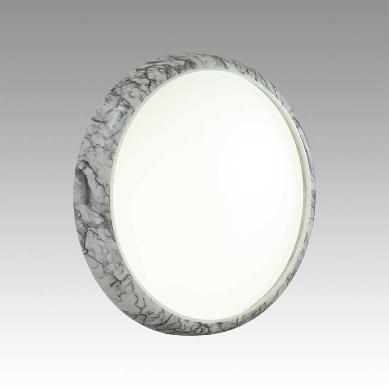 Cветильник 41*8 см, LED 48W, 4000 К, IP43, белый/черный/мрамор, пластик Sonex Mramo White, 7638/DL