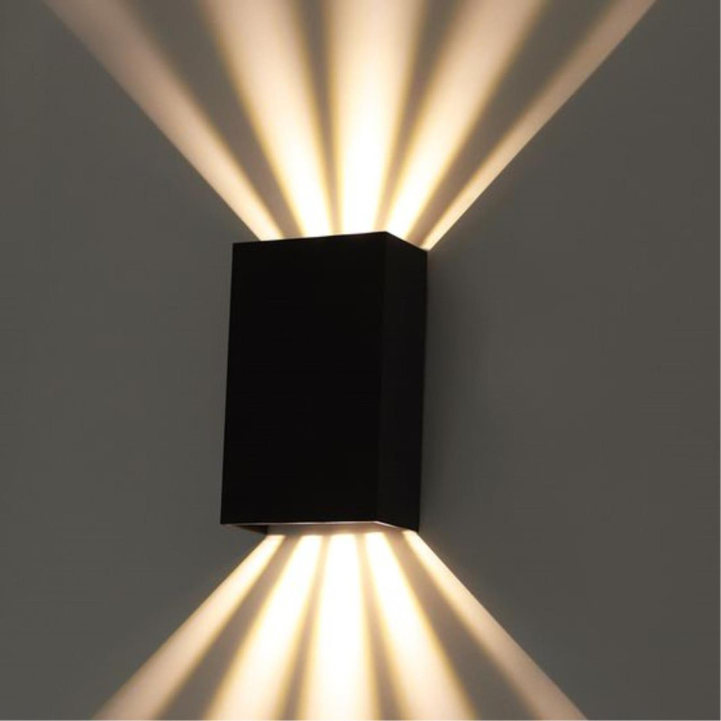 Настенный светильник 9,5*5*15 см, 2*LED*5W 4200K Arte Lamp Algol A5640AL-2BK черный