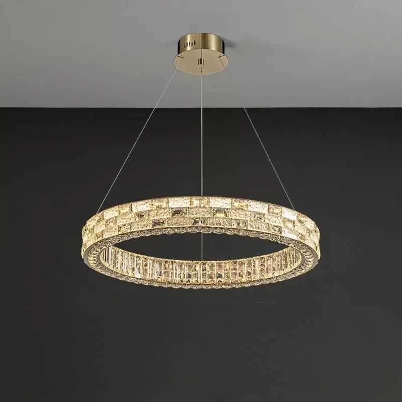 Люстра 8852-600GD, D600 / H100 LED, 90W, 3000/4000/6000K, Alva Donna,