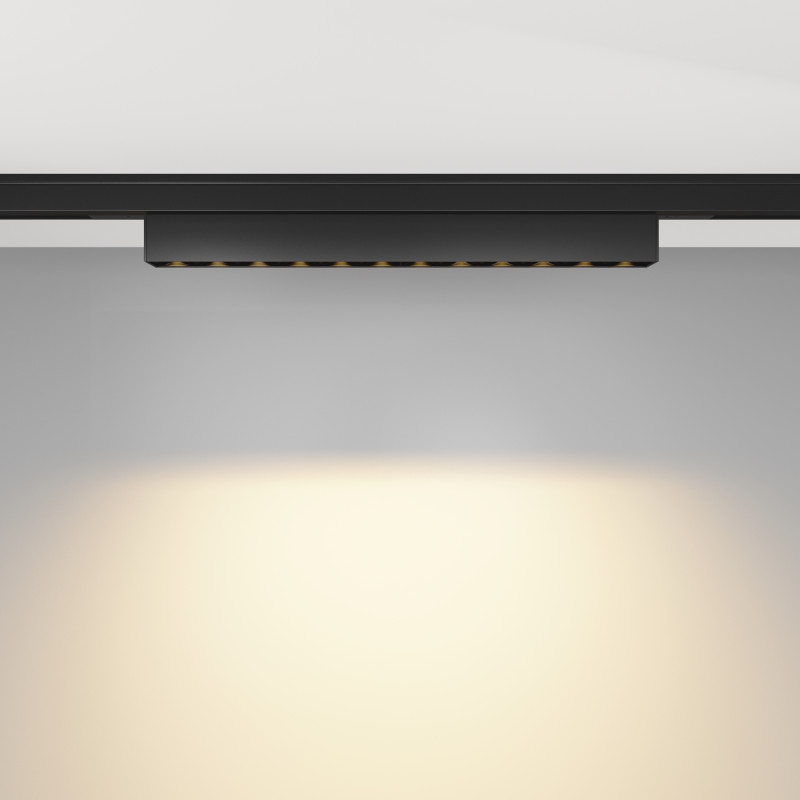 Трековый магнитный светильник 24 см, 10W, 2700K, Maytoni Points TR193-1-10W2.7K-M-B, черный