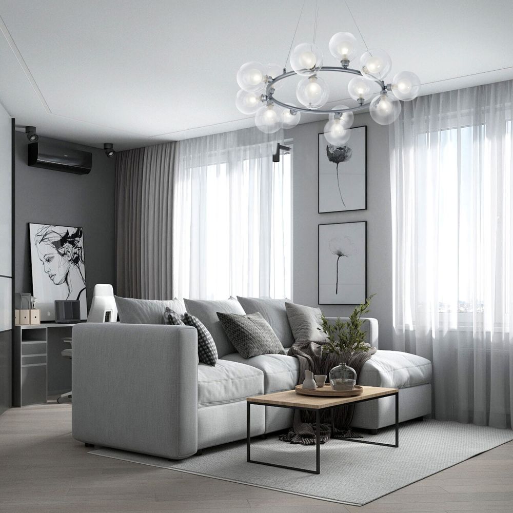 Подвесной светильник 75*80/120 см, 15*G9 MODESTYLE MS.6030.15 SL серебро