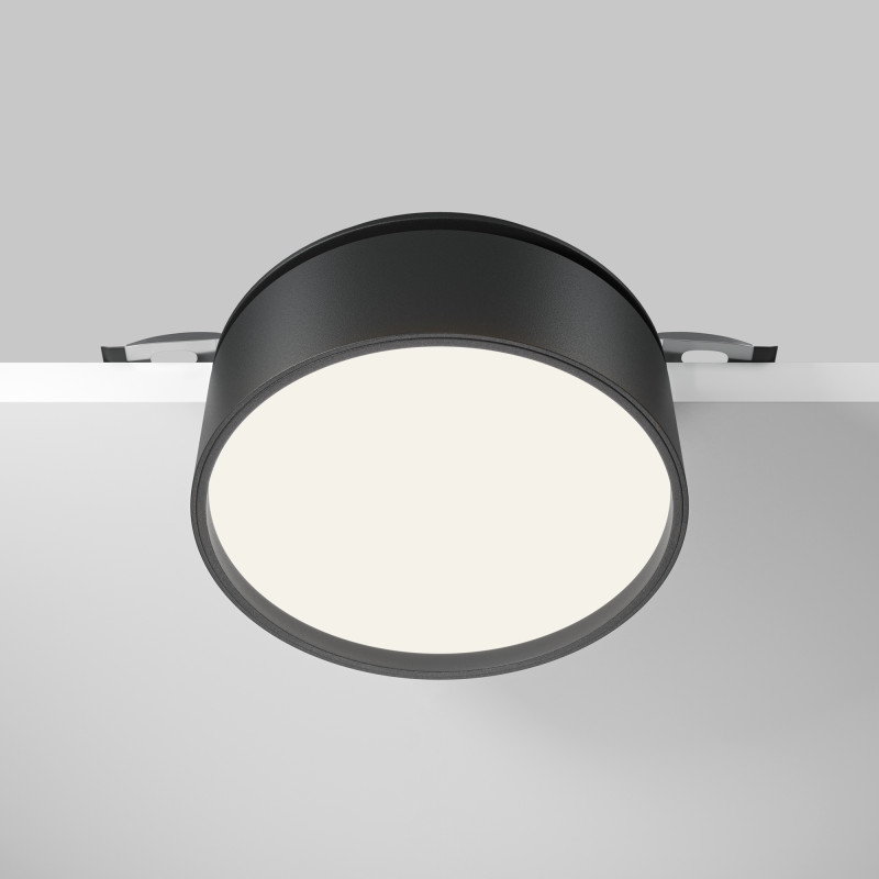 Встраиваемый светильник 12*12*6,6 см, LED, 18W, 4000К, Maytoni Technical ONDA DL024-18W4K-B черный
