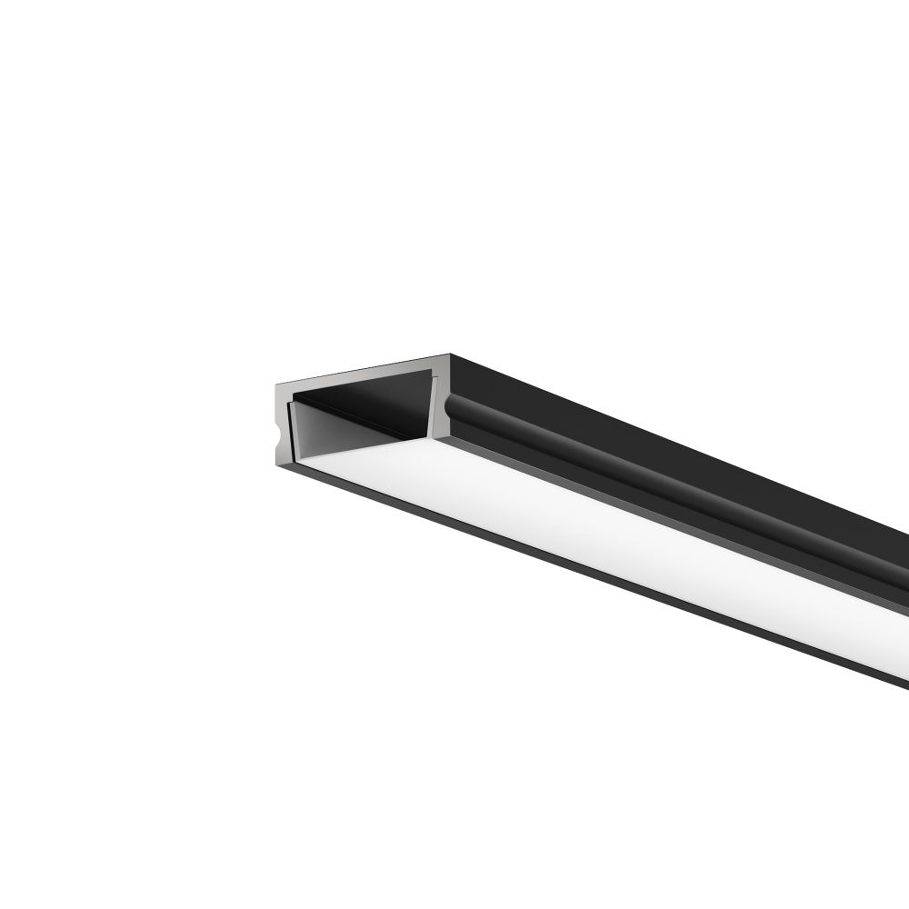 Алюминиевый профиль накладной 15x6 (Черный, 2 м), ALM-001-B-2M 631003, 200*2*1 см, Maytoni  631003, Черный