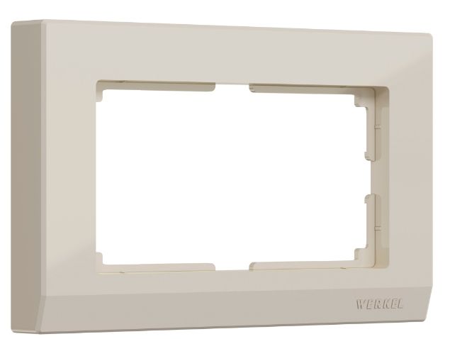 WL04-Frame-01-DBL-ivory/ Рамка для двойной розетки (слоновая кость), 4690389146176