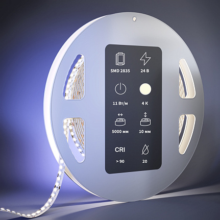 Светодиодная лента Ultra 24В 2835 9,6Вт/м 4000К 50м IP20 201048 Maytoni  Led Strip, цена за метр, отгружается по  50 м