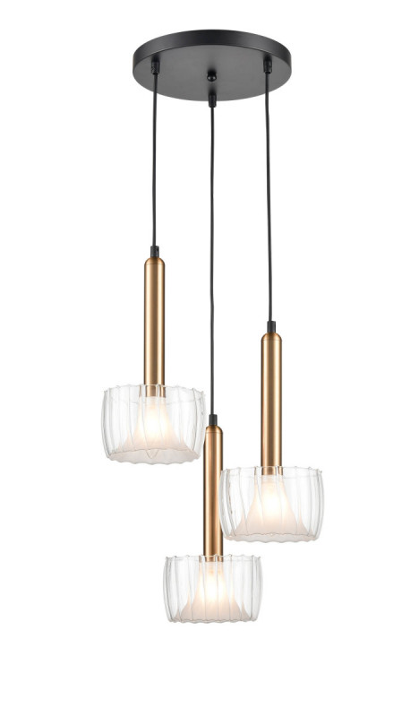 Подвесной светильник  35*157 см, 3*E14 черный, золото Vele Luce Kelly VL5454P03