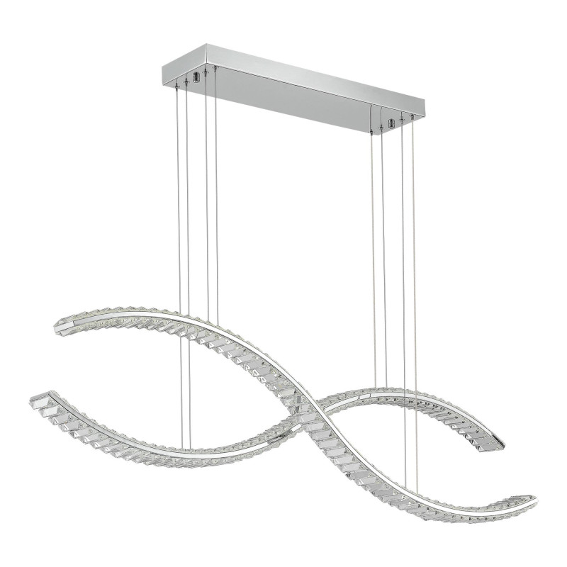 Светильник подвесной 120*18*200 см, LED*1*50W, 3000K, St Luce Aceno SL6206.103.50, Хром 