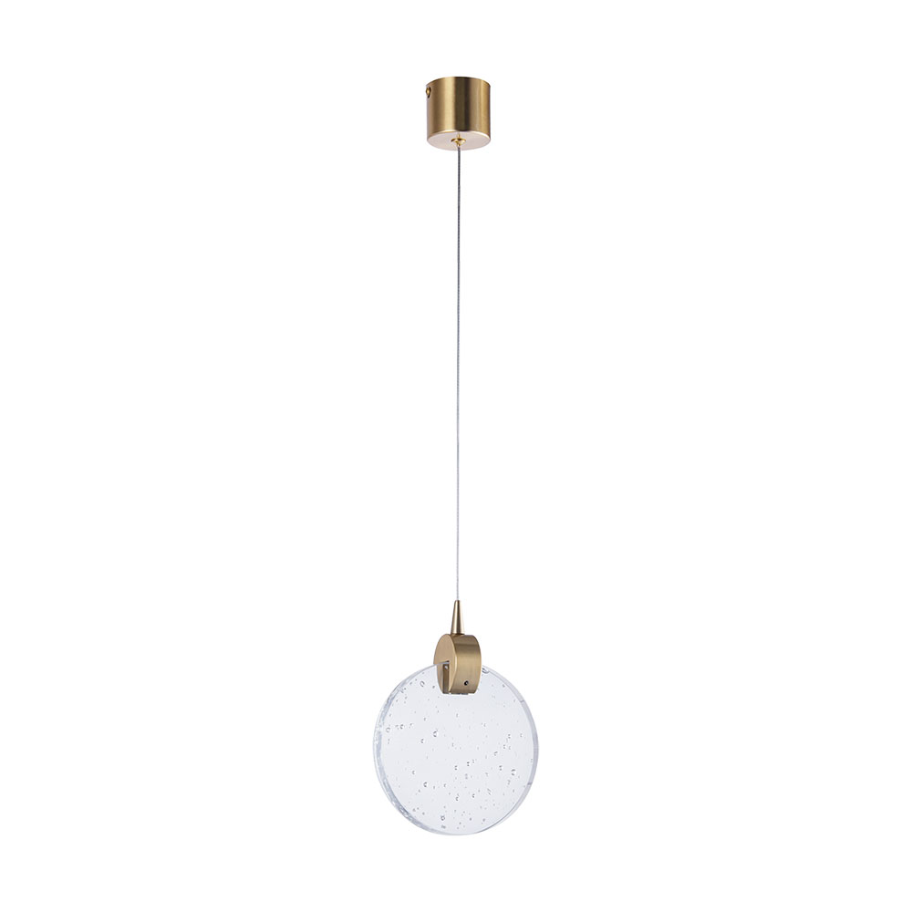 Подвесной светильник 19*13 см, 1*LED, 4W, 3000K Arte Lamp Planet A1801SP-3PB, Латунь