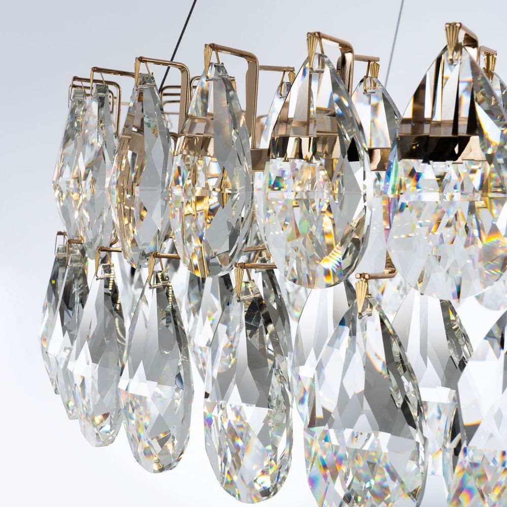 Подвесная люстра 80*80/100 см, LED 45W 3000-5500K MODELUX premium ML.6901.800P GD золото