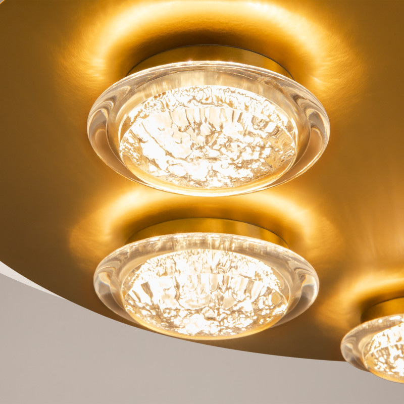 Накладная люстра 60*60*10,2 см, LED, 3000К, Maytoni Pharao MOD361CL-L58BS3K латунный