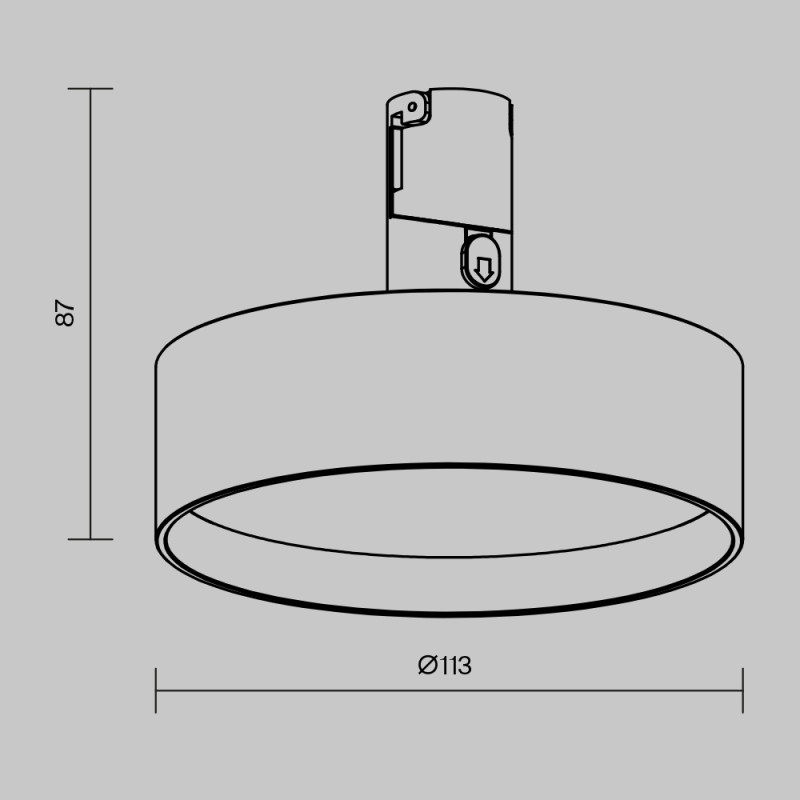 Трековый светильник FLEXITY 11,3*8,7 см, LED 12W 3000K 100° Maytoni Technical Zon TR204-1-12W3K-B черный