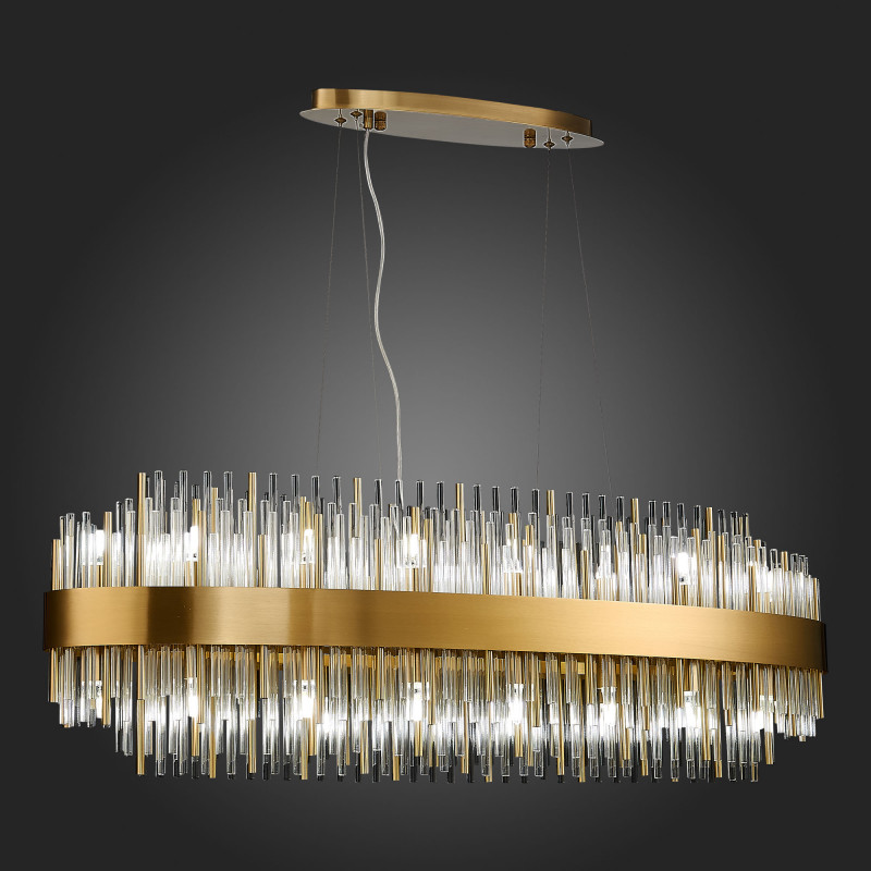 Люстра подвесная 100*30 см, 160W, ST LUCE NITIDO SL1158.303.32 Латунь