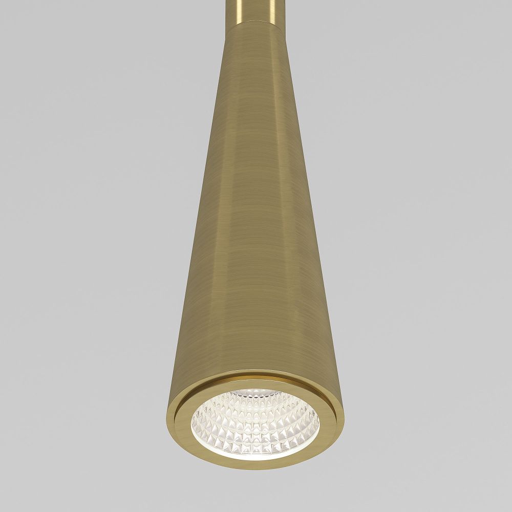 Подвесной акцентный светильник 6*6*140 см, LED, 7W, 4000K, Elektrostandard Vist 50312 LED, латунь