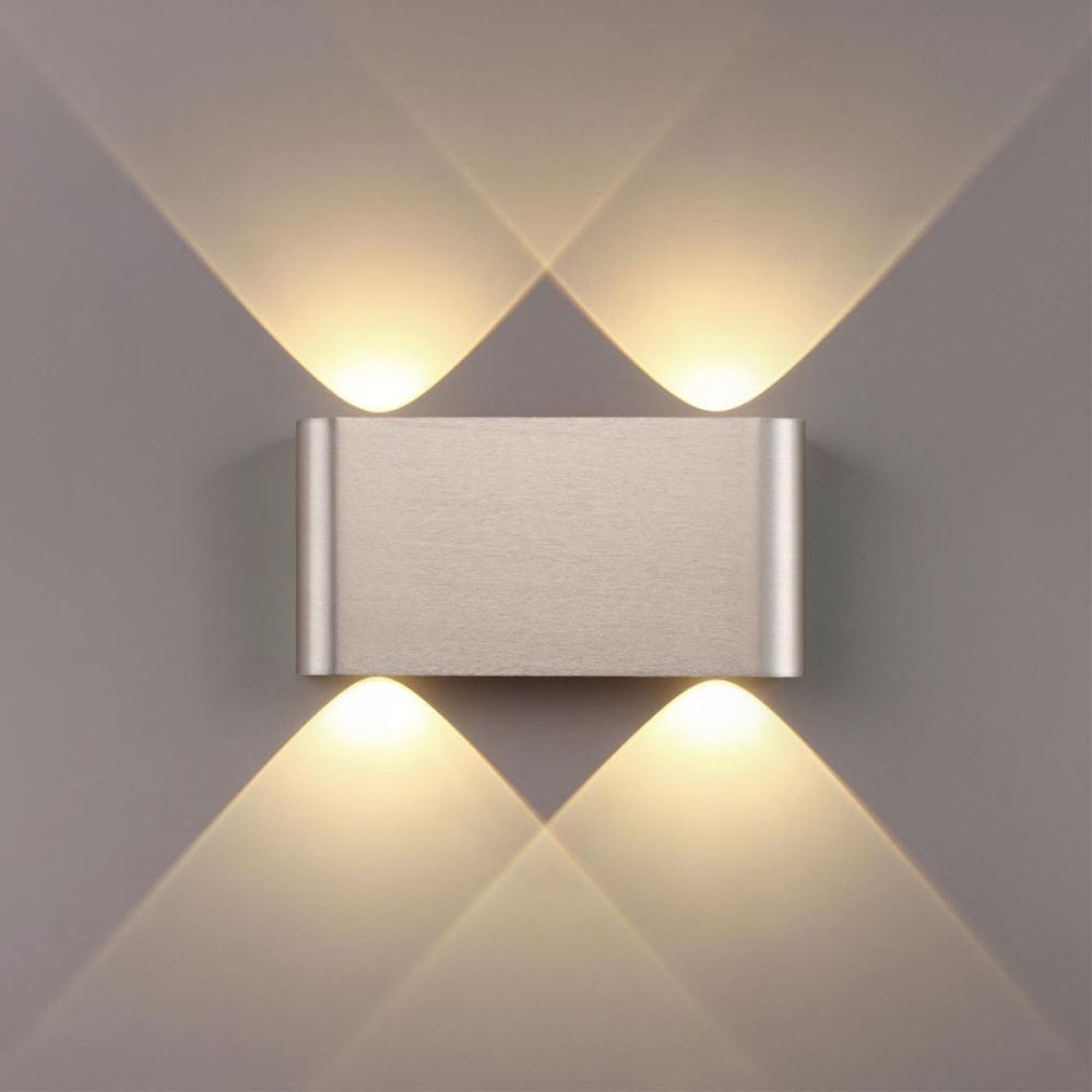 Настенный светильник 22 см, 4W, 3000K, Odeon Light Hightech Magnum 7106/4WL, матовый никель