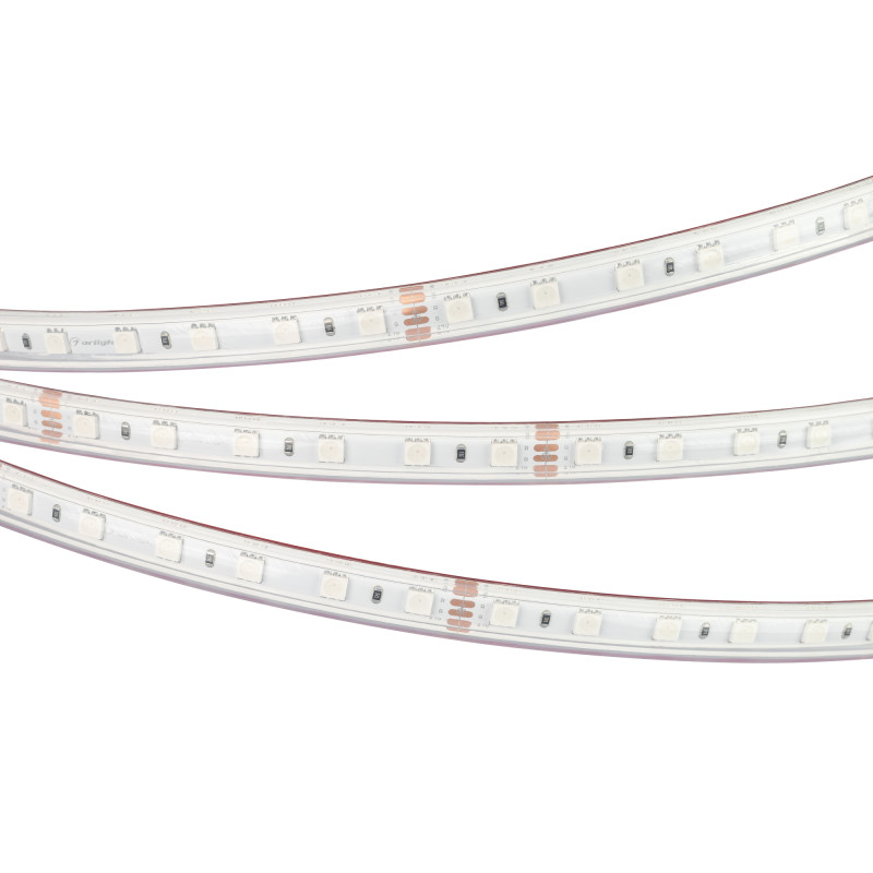Лента герметичная RTW-PS-B60-12mm 24V RGB (14.4 W/m, IP67, 5060, 5m) (Arlight, 14.4 Вт/м, IP67) 021400(2). Цена указана за 5 метров. Продается кратно 5 метрам.